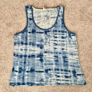Lucky Brand Blue Tie-Dye Tank Top